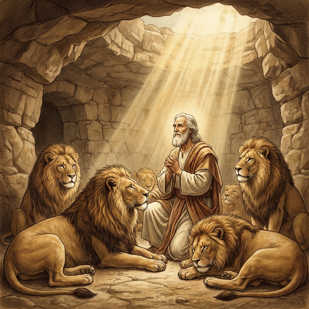 Daniel dans la fosse aux lions