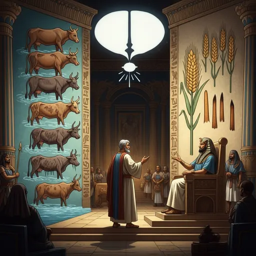 Joseph interprète les rêves du Pharaon