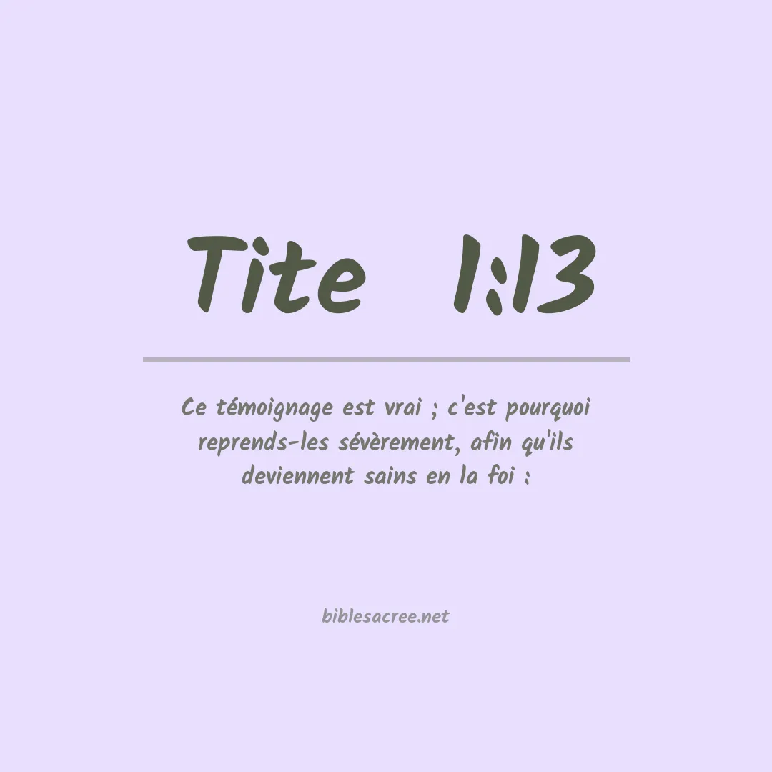 Tite  - 1:13