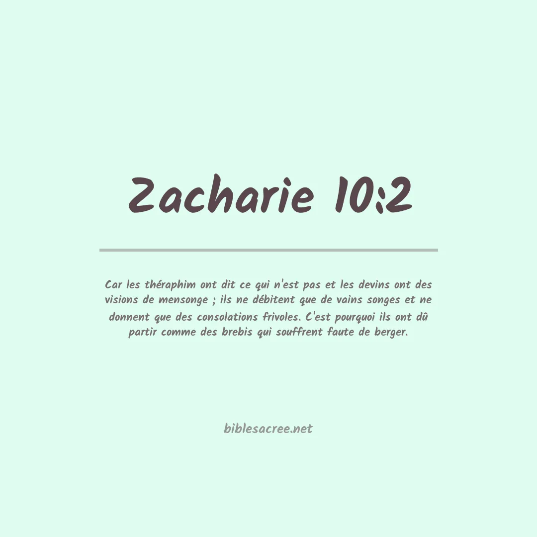 Zacharie - 10:2