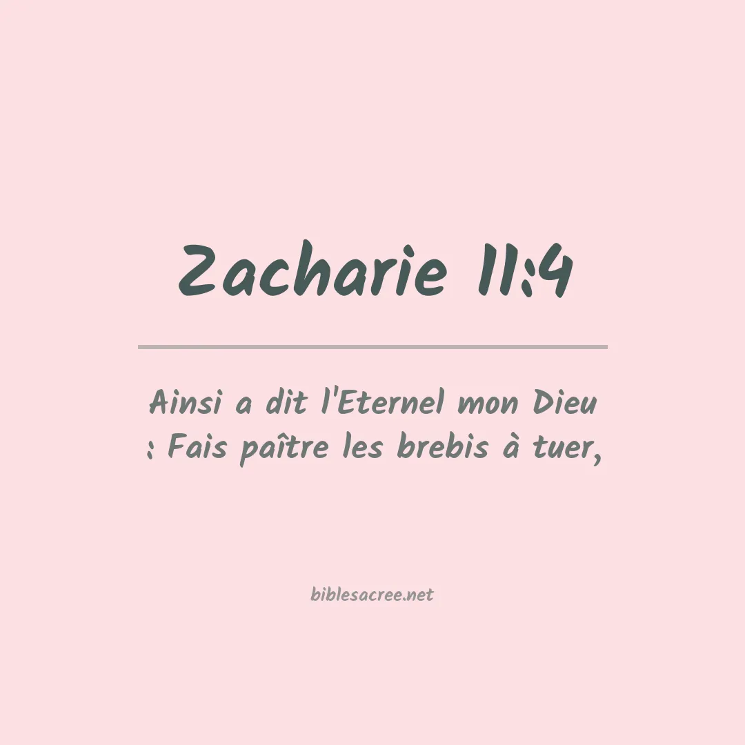 Zacharie - 11:4