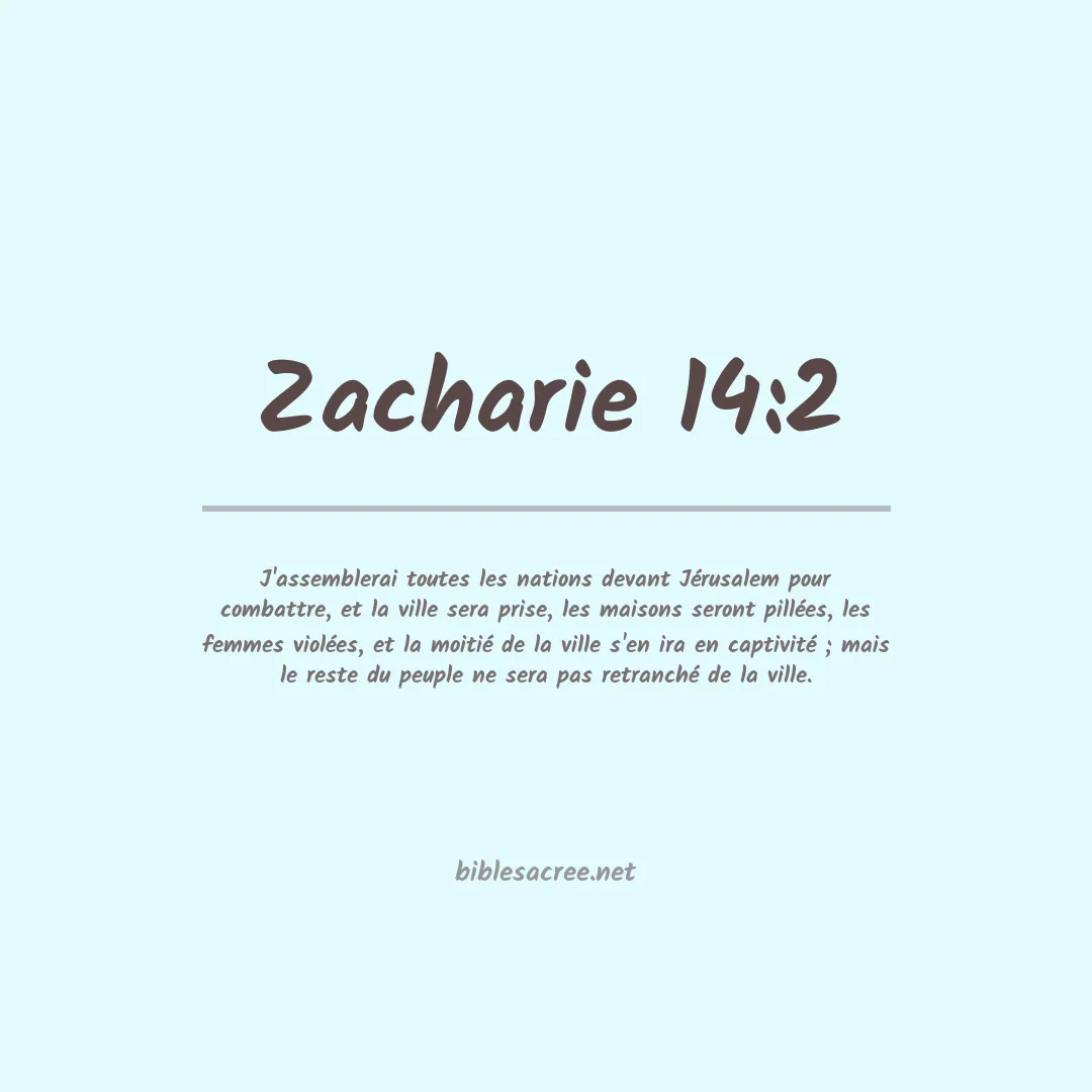 Zacharie - 14:2