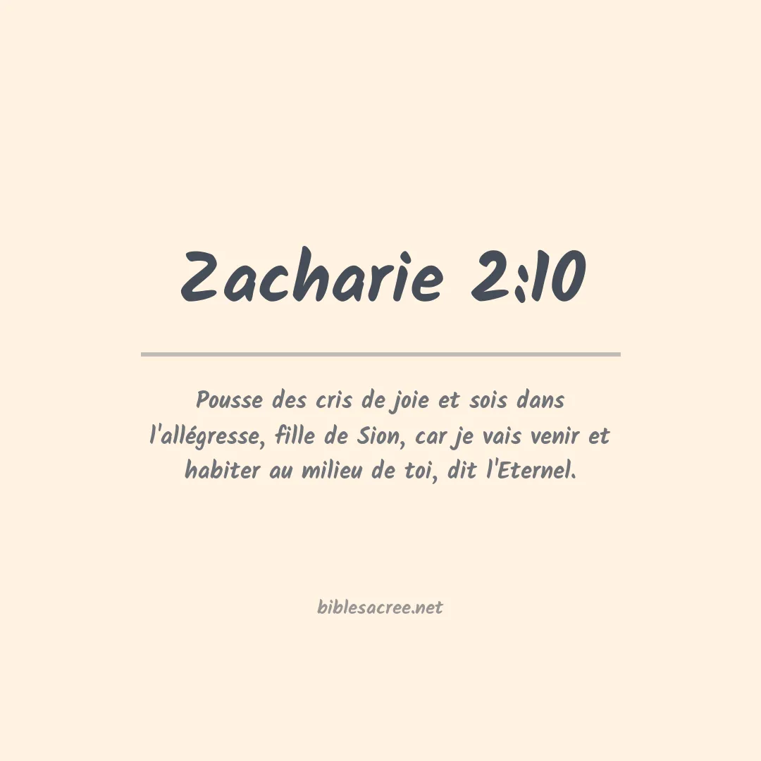 Zacharie - 2:10