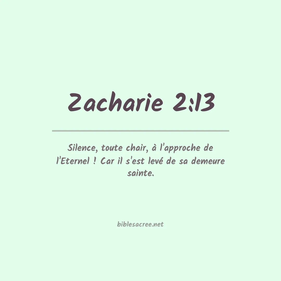 Zacharie - 2:13