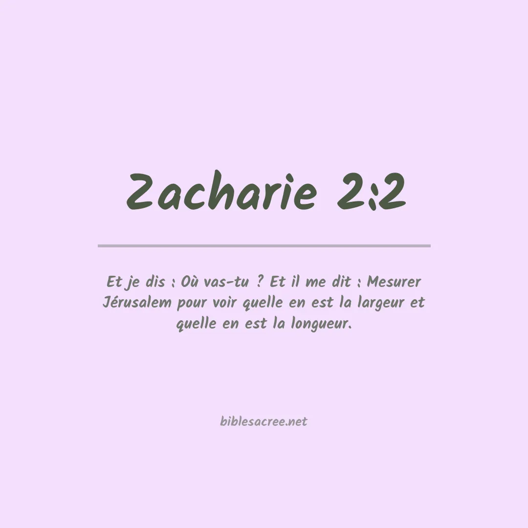 Zacharie - 2:2