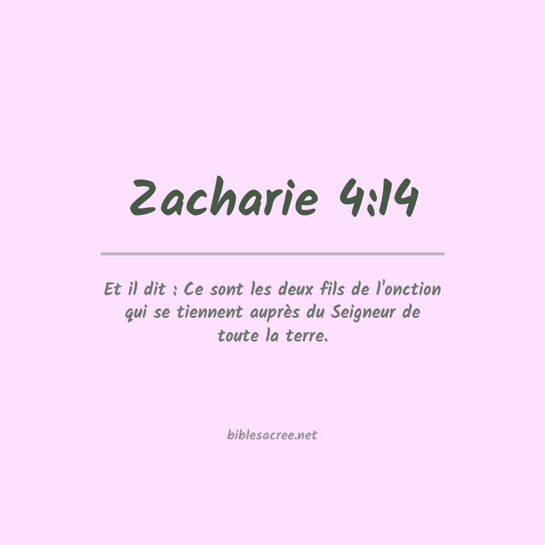 Zacharie - 4:14