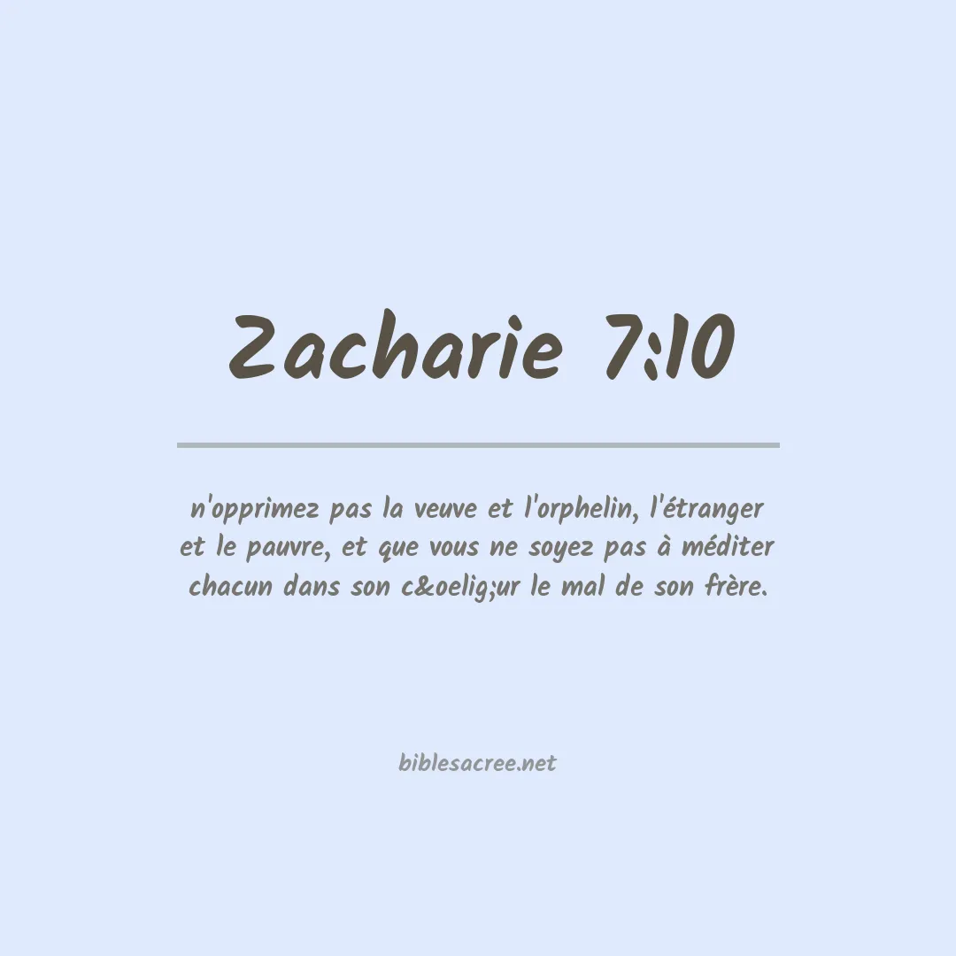 Zacharie - 7:10