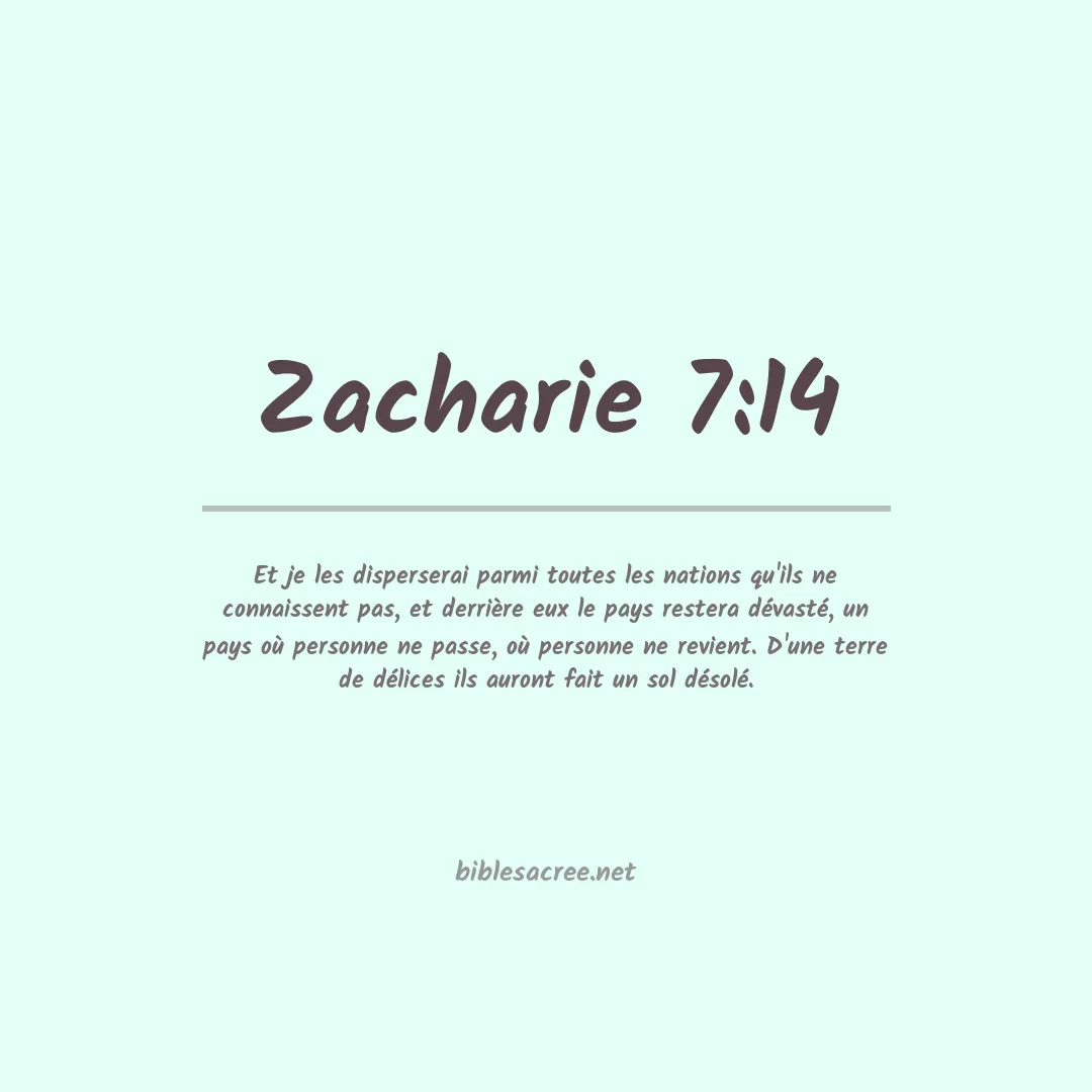 Zacharie - 7:14