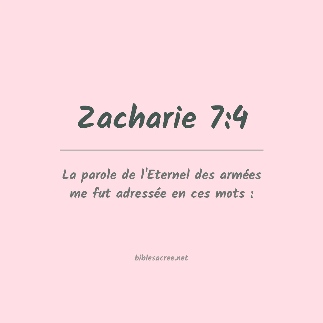 Zacharie - 7:4