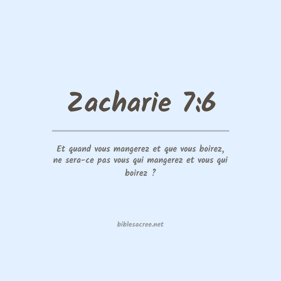 Zacharie - 7:6