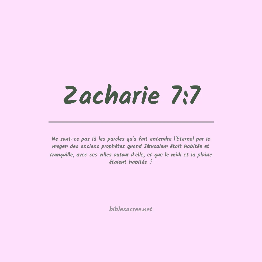 Zacharie - 7:7