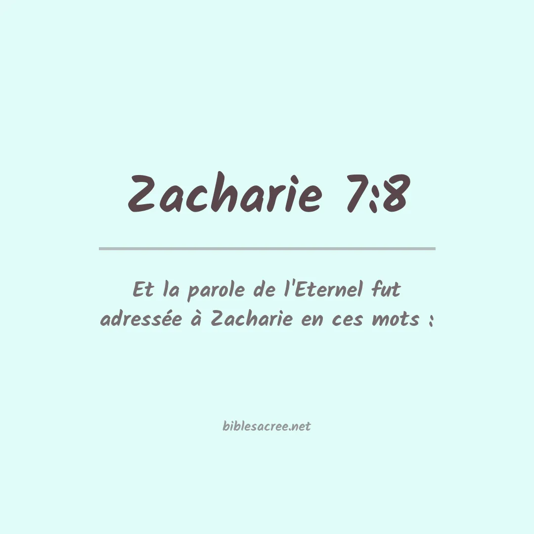 Zacharie - 7:8