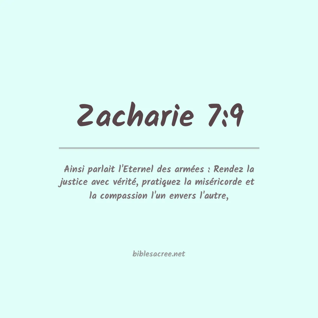 Zacharie - 7:9