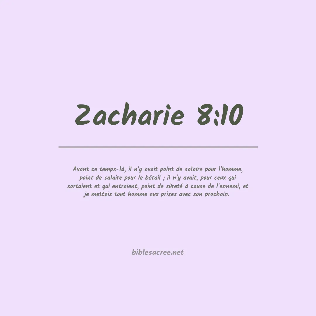 Zacharie - 8:10