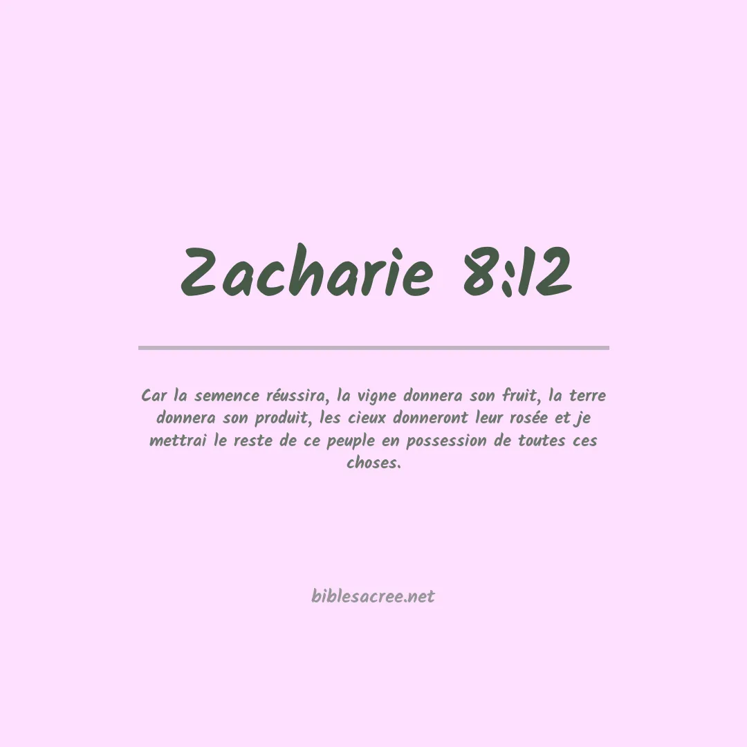 Zacharie - 8:12