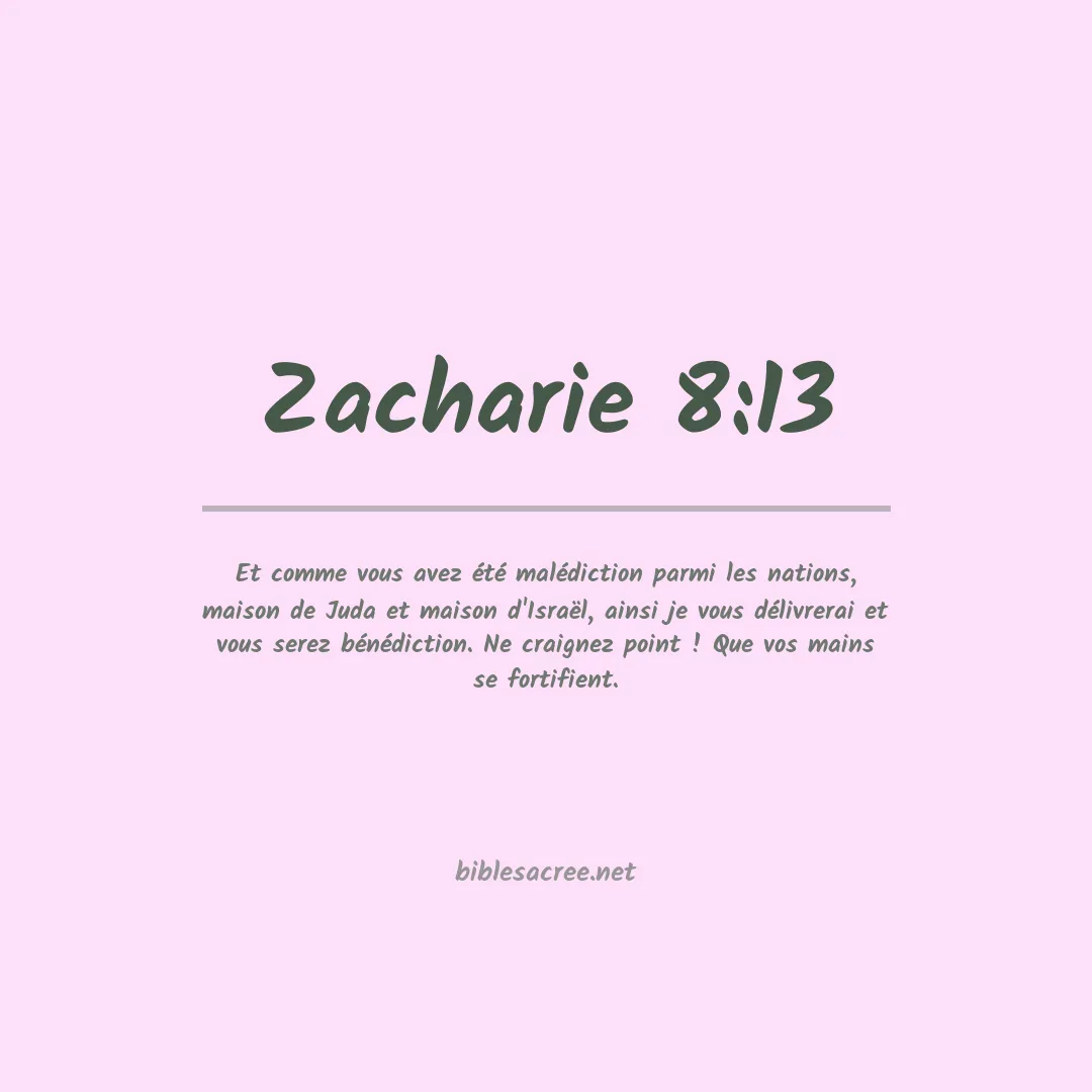Zacharie - 8:13