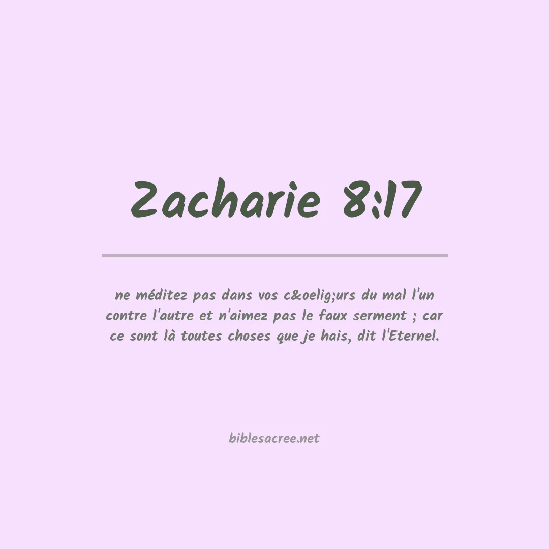 Zacharie - 8:17