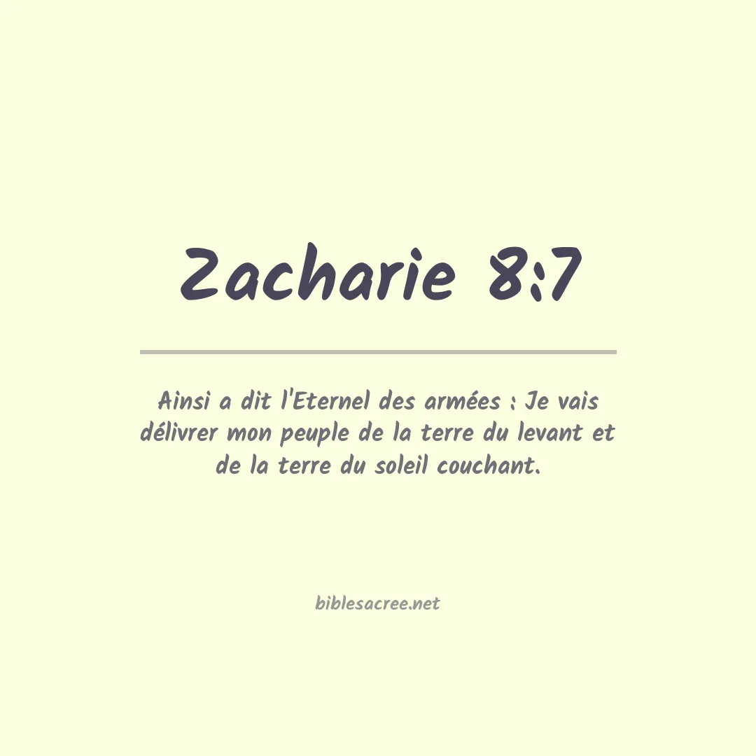 Zacharie - 8:7