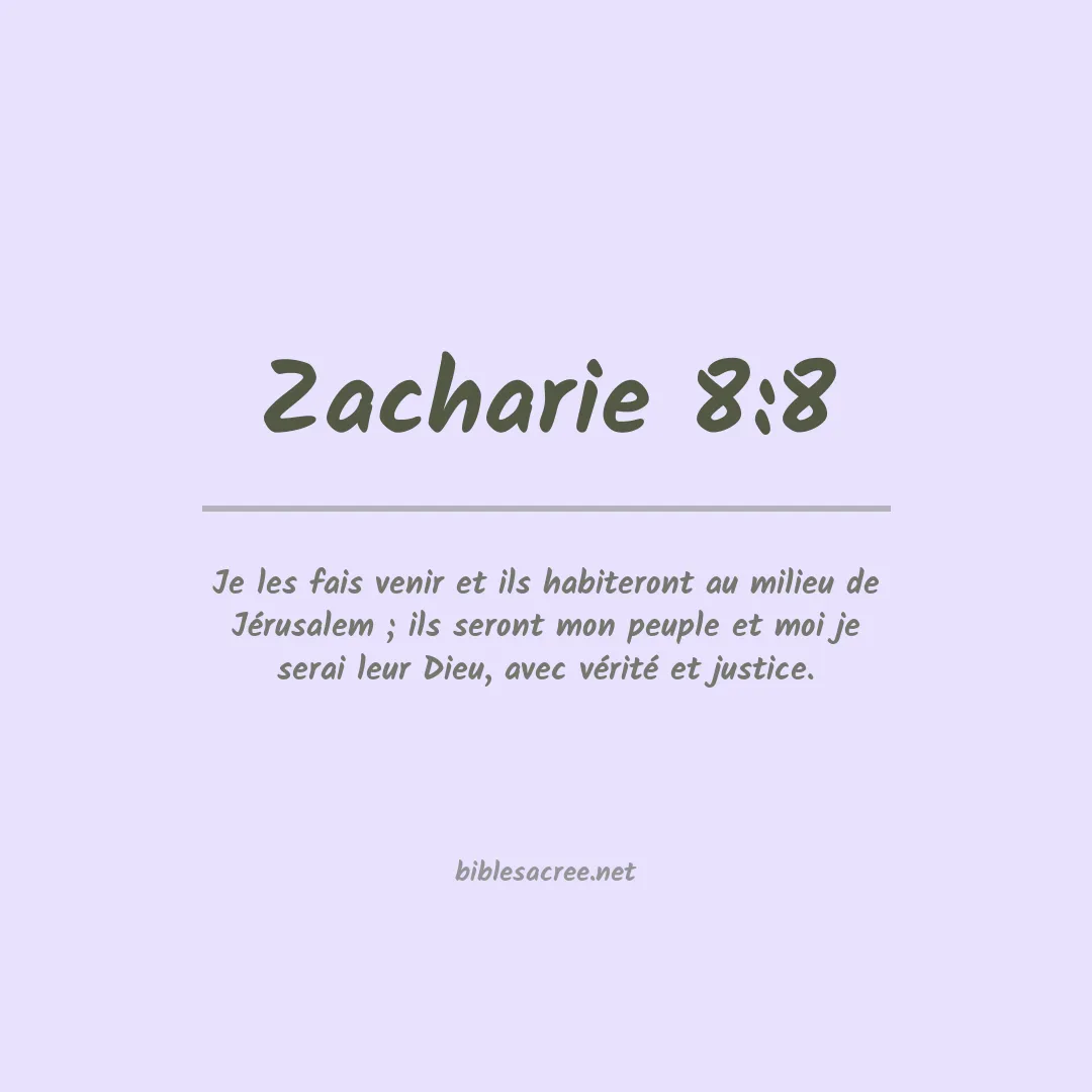 Zacharie - 8:8