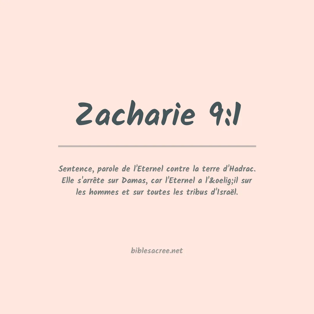 Zacharie - 9:1