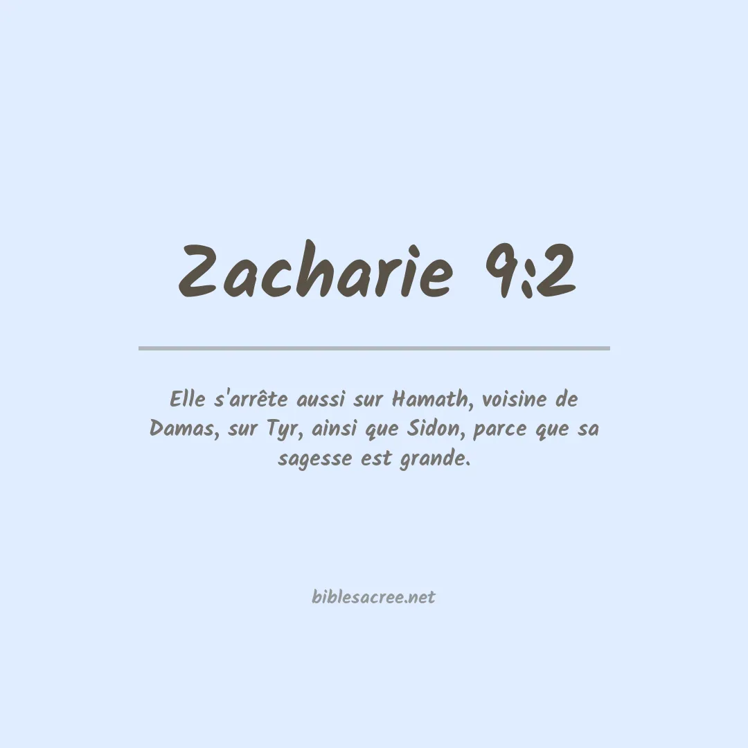 Zacharie - 9:2