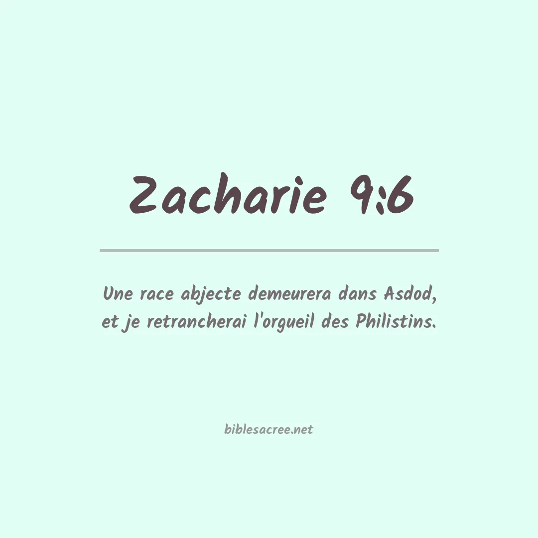 Zacharie - 9:6