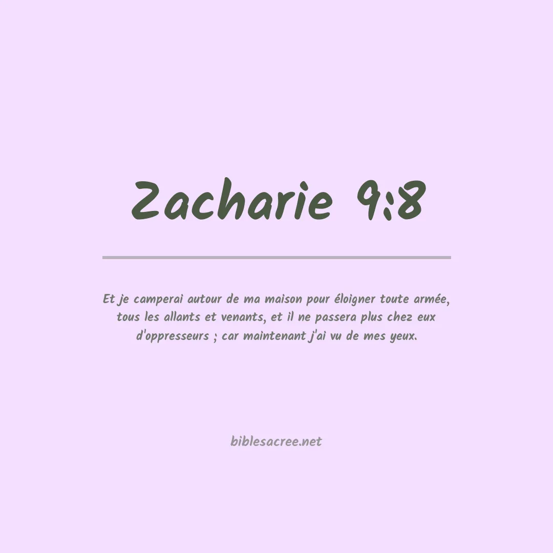 Zacharie - 9:8