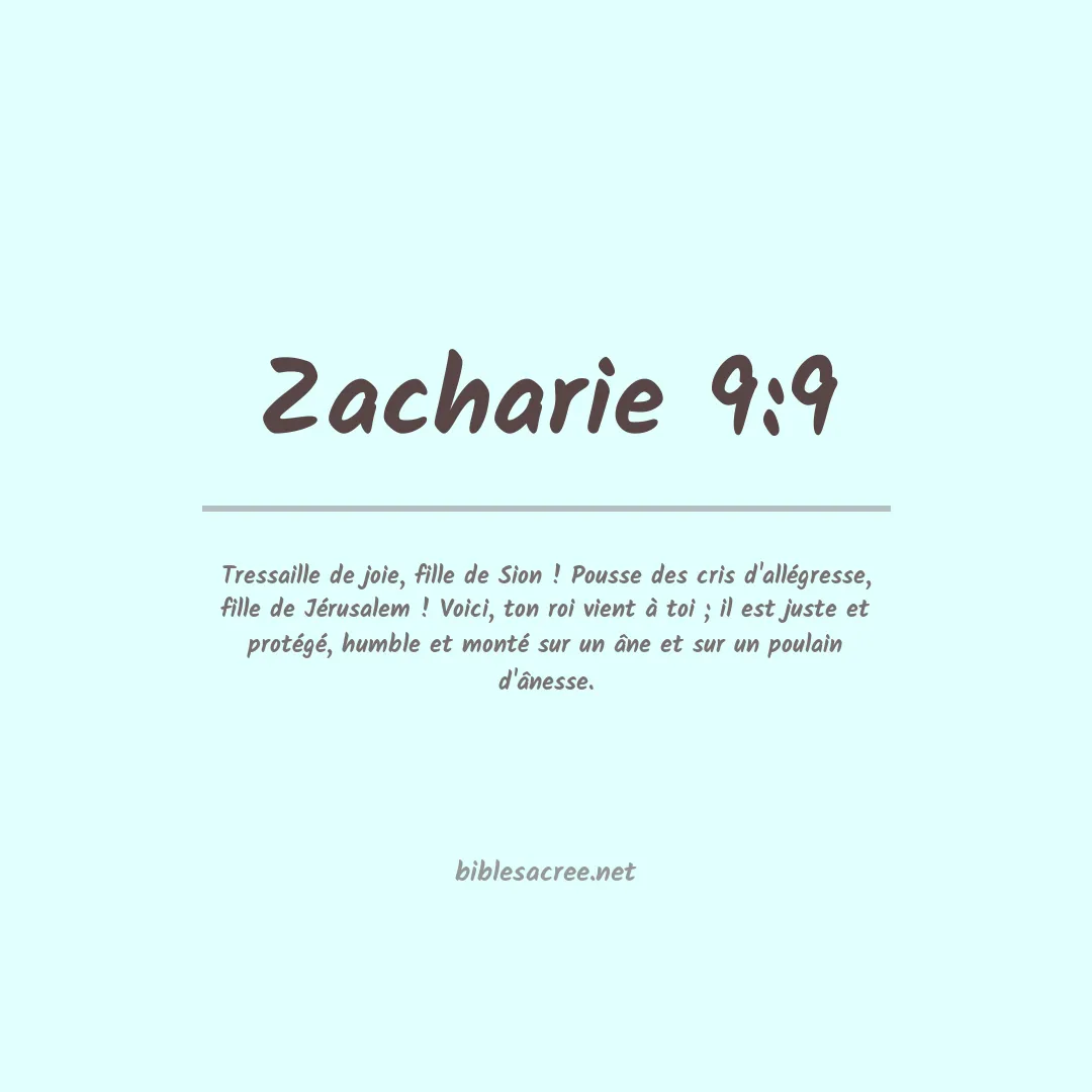 Zacharie - 9:9